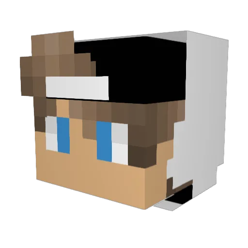 pusefar Minecraft avatar head, 3D render