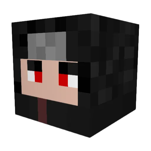 push1n1 Minecraft avatar head, 3D render