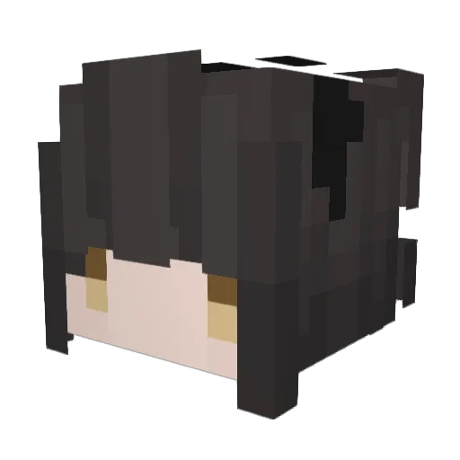pusheenranaway Minecraft avatar head, 3D render