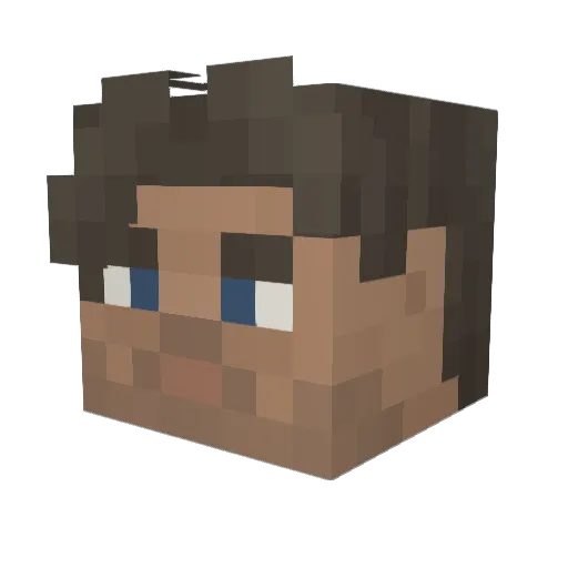 pushepacks Minecraft avatar head, 3D render