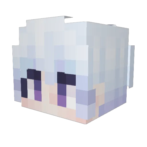 pushi233 Minecraft avatar head, 3D render