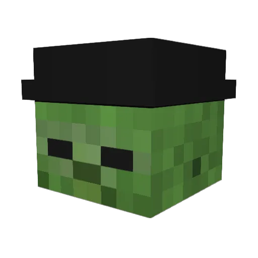 pushline Minecraft avatar head, 3D render