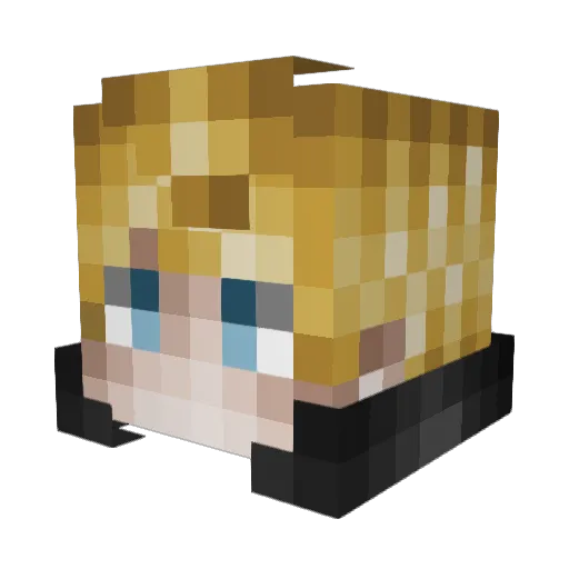 pushnoy Minecraft avatar head, 3D render