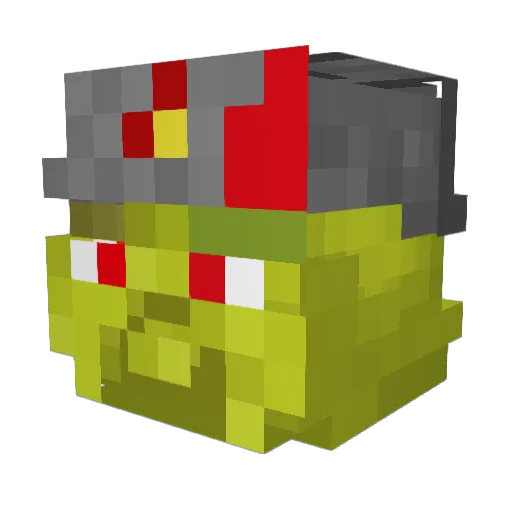 pushpop22 Minecraft avatar head, 3D render