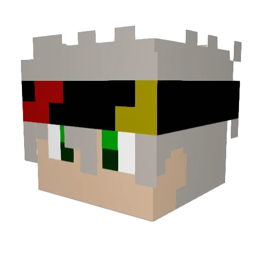 pushy28 Minecraft avatar head, 3D render