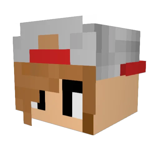 pusmustard Minecraft avatar head, 3D render