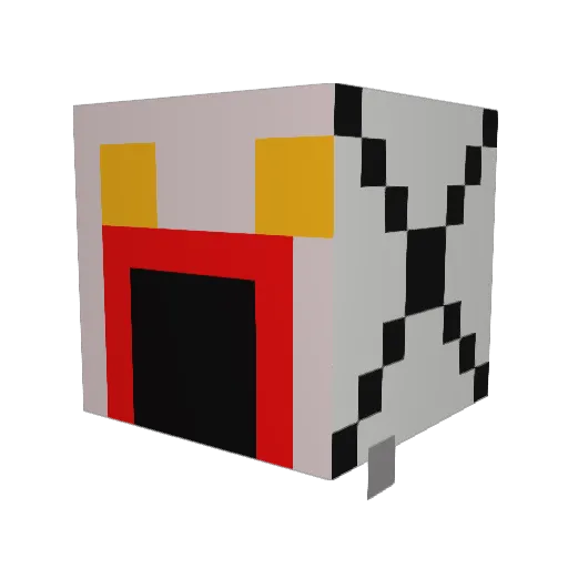 pustokid Minecraft avatar head, 3D render