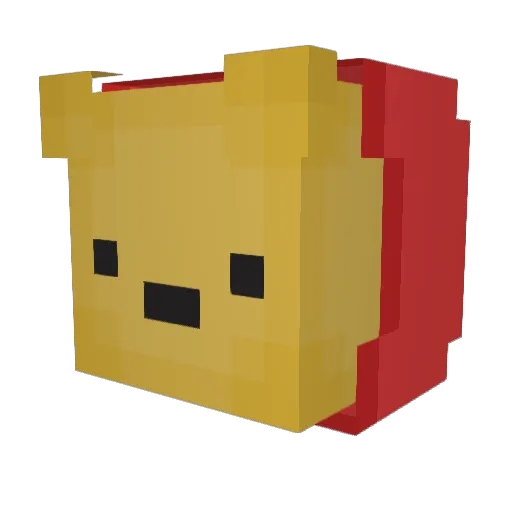 puszateG Minecraft avatar head, 3D render