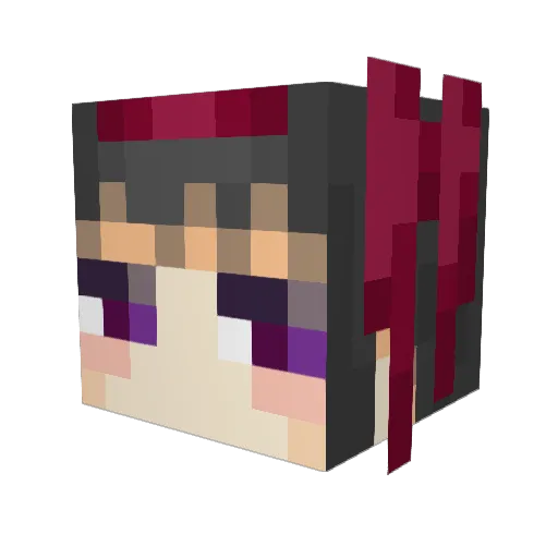 put4 Minecraft avatar head, 3D render
