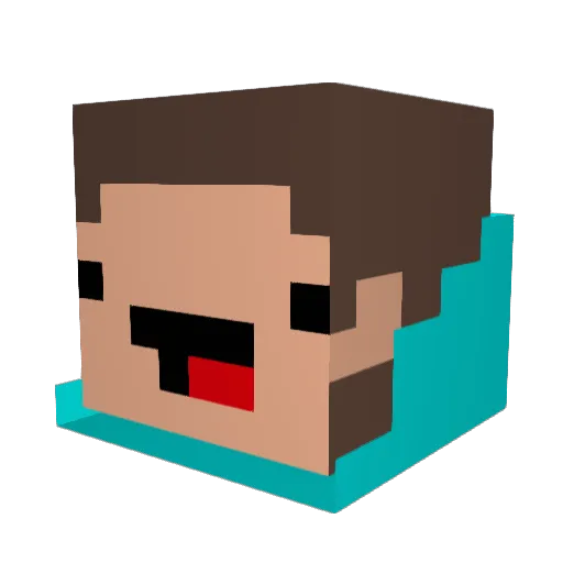 put71 Minecraft avatar head, 3D render
