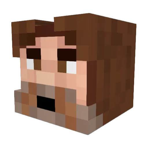 put_3 Minecraft avatar head, 3D render