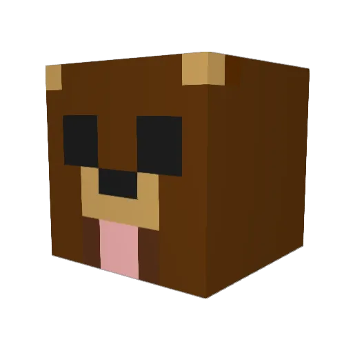 putchy Minecraft avatar head, 3D render