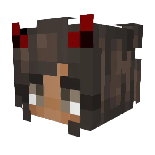 putipu Minecraft avatar head, 3D render