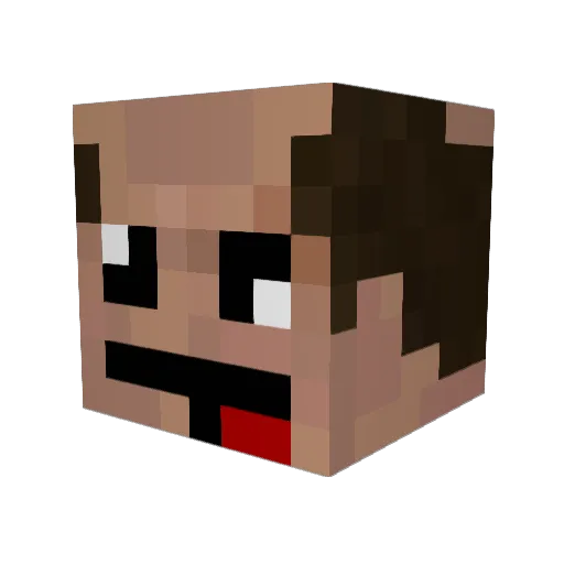 putn4m Minecraft avatar head, 3D render