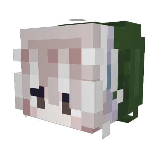 putri_ch Minecraft avatar head, 3D render