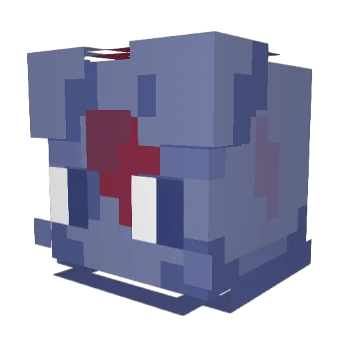 putridPuppy Minecraft avatar head, 3D render