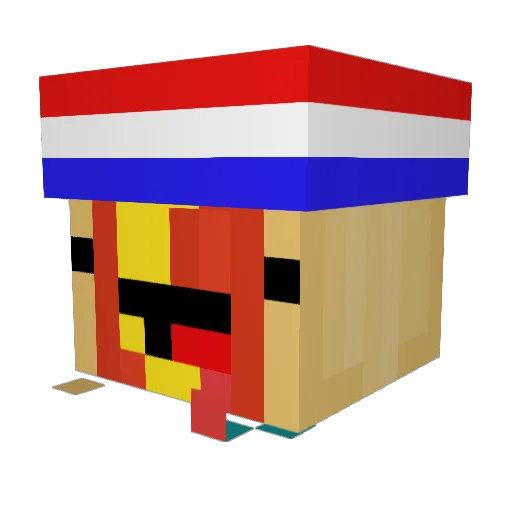 putte1337 Minecraft avatar head, 3D render