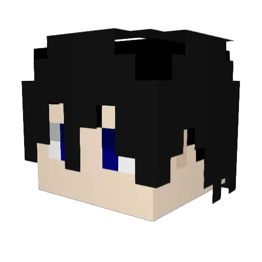 puujackman Minecraft avatar head, 3D render