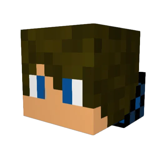 puuponen Minecraft avatar head, 3D render