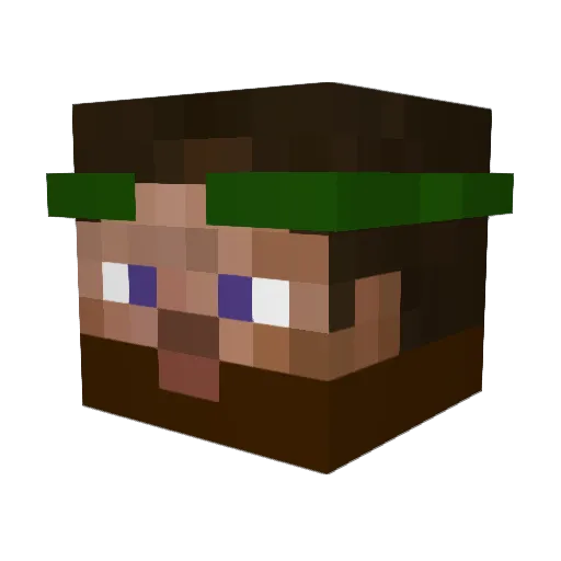 puurske Minecraft avatar head, 3D render