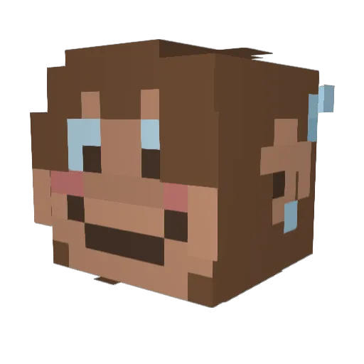 puuuuuuuuup Minecraft avatar head, 3D render