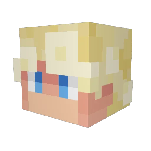 puvod Minecraft avatar head, 3D render