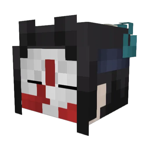 puvupu Minecraft avatar head, 3D render
