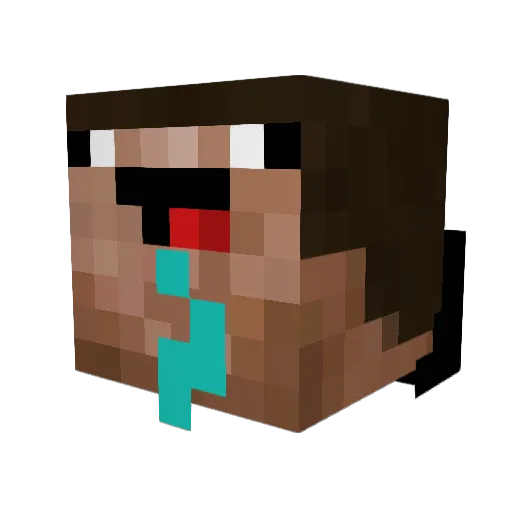 puximc Minecraft avatar head, 3D render