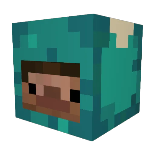 puxll Minecraft avatar head, 3D render