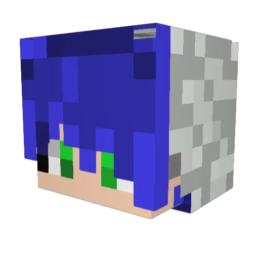 puyokunn Minecraft avatar head, 3D render