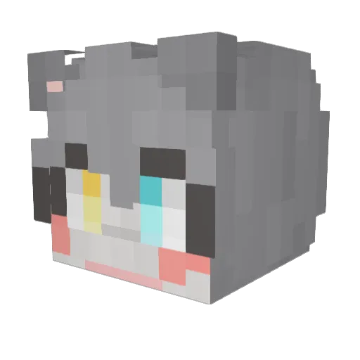 puyu98 Minecraft avatar head, 3D render
