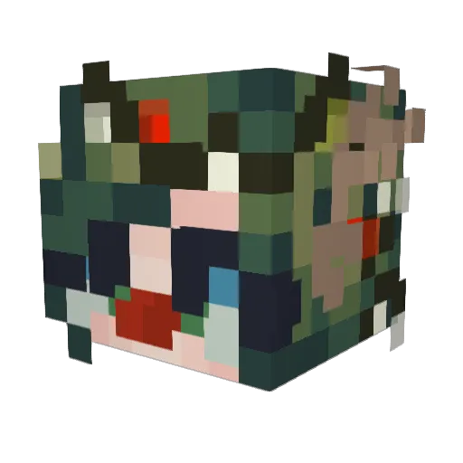 puzzledFish4 Minecraft avatar head, 3D render