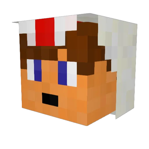 puzzling_mind Minecraft avatar head, 3D render