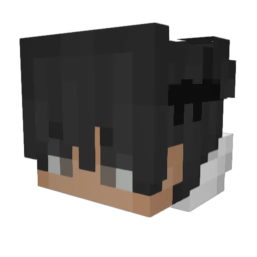 puzzlingly Minecraft avatar head, 3D render