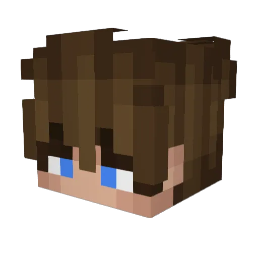 pv6q Minecraft avatar head, 3D render
