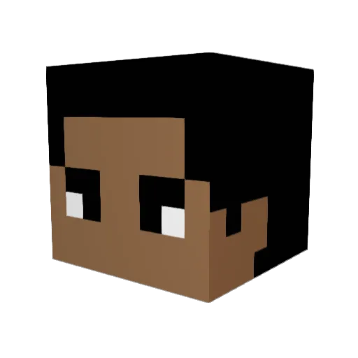 pvacca Minecraft avatar head, 3D render