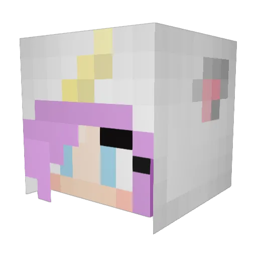 pval Minecraft avatar head, 3D render