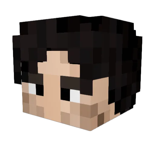 pves Minecraft avatar head, 3D render