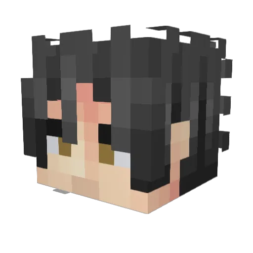 pvity Minecraft avatar head, 3D render
