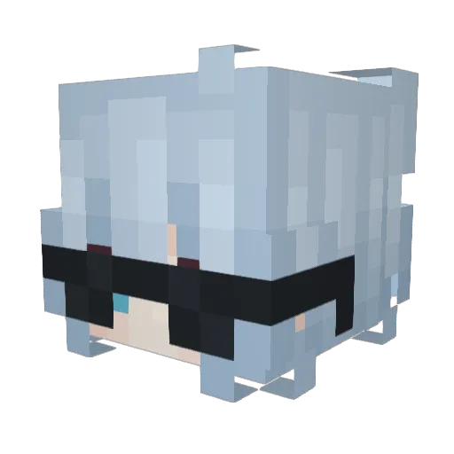 pvlks Minecraft avatar head, 3D render