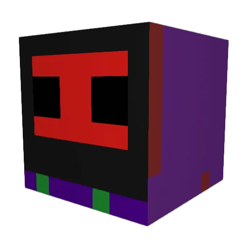 pvp14 Minecraft avatar head, 3D render