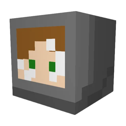 pvp_bounter Minecraft avatar head, 3D render