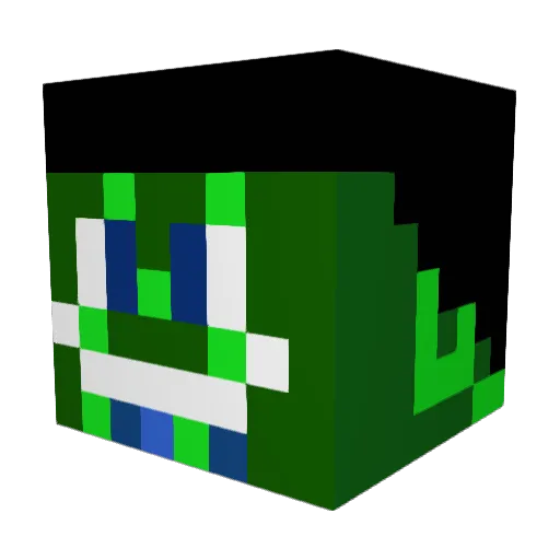 pvp_master_12 Minecraft avatar head, 3D render