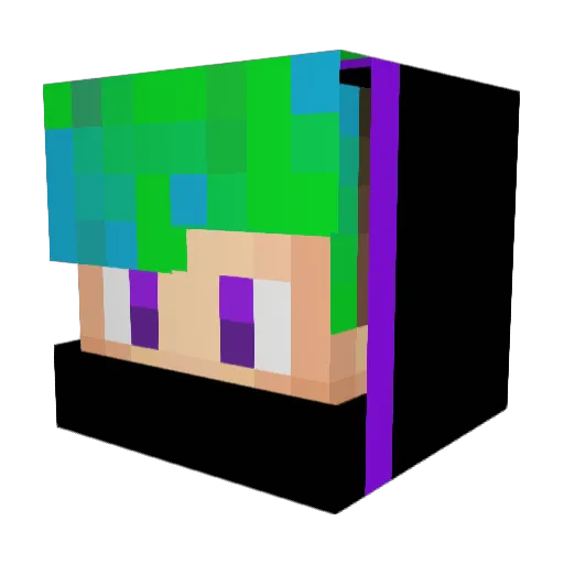 pvpixel26 Minecraft avatar head, 3D render