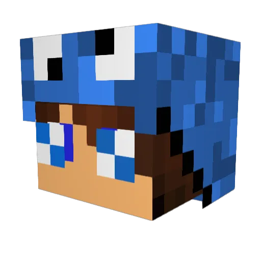 pvpkiller2121 Minecraft avatar head, 3D render