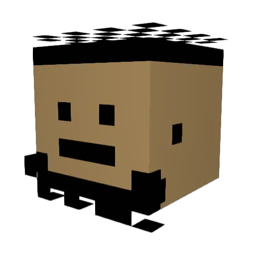 pvpkurek Minecraft avatar head, 3D render