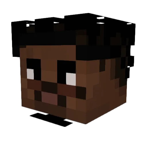 pvpniko Minecraft avatar head, 3D render