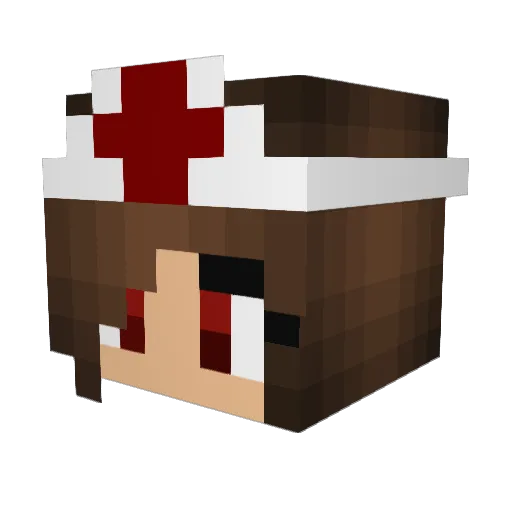 pvpsquad Minecraft avatar head, 3D render