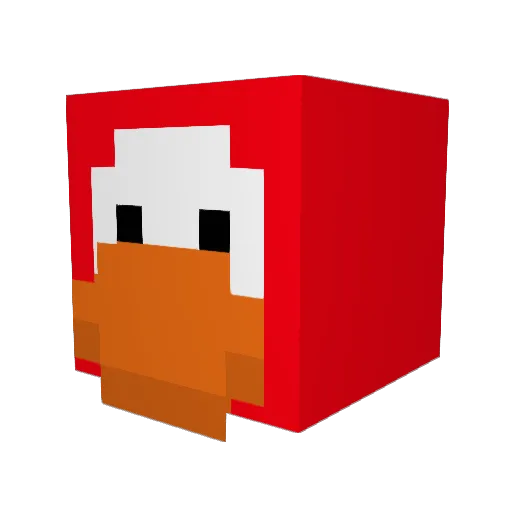 pvpvpvpvp Minecraft avatar head, 3D render