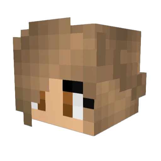 pvrplefuture Minecraft avatar head, 3D render